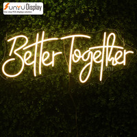 Letrero de neón personalizado para fiesta Felices para siempre Feliz cumpleaños Mejor juntos Logo Letrero de neón LED para decoración de pared Fiesta de boda