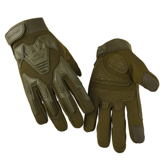 2025 New Custom LOGO Tactical Touch Screen Glove High Elasticity Fabric Silicone Palm Glove for Men