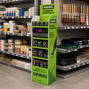 Marker Pen Display Corrugated Paper Floor <b>Stand</b> 4-Tier Rack For Permanent Marker Boxes Hardware Retail Rack - Product Image 1