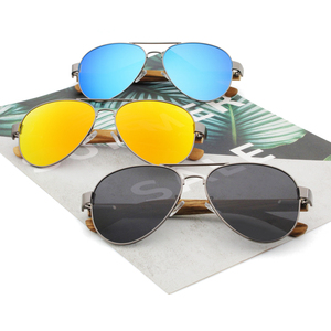 Fashion Design Tac UV400 Polarized Sun Glasses Custom Pilot <strong>Aviation</strong> Driving Vintage Wooden <strong>Sunglasses</strong> for Men - Product Image 5