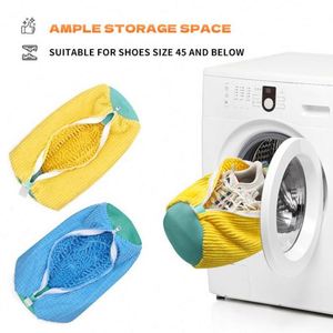 Sac de lavage pour chaussures en velours chenille épais avec fermeture éclair, personnalisable avec logo, pour machine à laver - Product Image 3