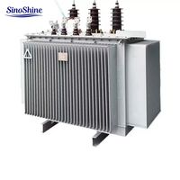 Transformateur triphasé immergé dans l'huile S11-M 100kVA 315kVA 630kVA, abaisseur de tension 10/0.4kV, refroidissement ONAN, tension personnalisée OEM