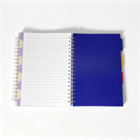 Cuaderno Espiral de 5 Secciones con Cubierta de PP B5, Cuaderno Espiral Personalizado con Páginas Rayadas, Cuadernos Espirales al por Mayor para el Aprendizaje Escolar