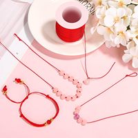 Cordon en nylon rouge enduit de 1 mm, cordon satiné, pour la fabrication de bijoux, bracelets, macramé, perlage, kumihimo, nœuds chinois, chaussures, sacs