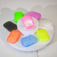 Savon de voyage en feuilles portables - Contient du savon soluble dans l'eau/à usage unique |   Couleur/Logo personnalisés pour le nettoyage antibactérien des mains