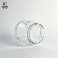 Pot en verre alimentaire de 700 ml à large ouverture, récipient haute transparence pour produits secs et sauces, emballage de détail