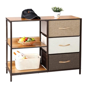 Large Open Storage Shelf <strong>Rustic</strong> Waterproof Wooden Strong Bookcase Steel <strong>Bookshelf</strong> for Small Space with Sturdy Metal Frame - Product Image 1