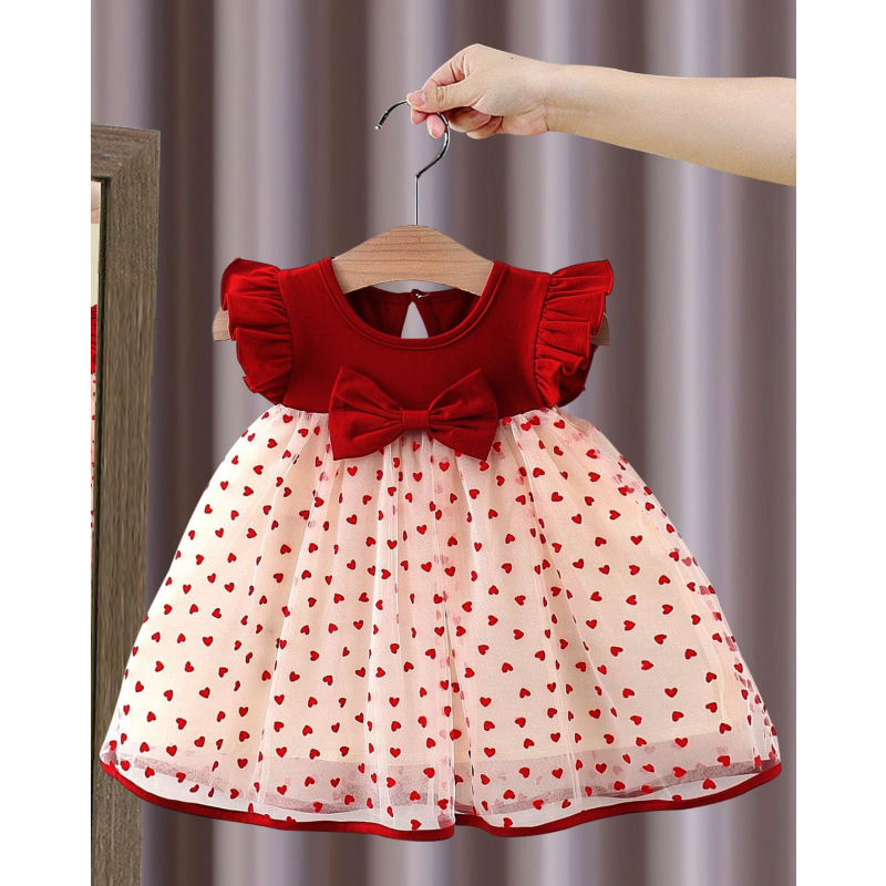 HOT Red Dress Traditional Smocked Baby Clothes Red Dress