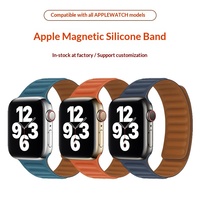 Bracelet de montre en silicone à fixation magnétique de 1ère génération avec breloques DIY, compatible avec toutes les séries d'Apple Watch, bracelet de remplacement magnétique
