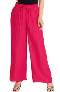 Pantalon Palazzo Formel Plissé Ample et Élégant pour Femme en Soie/Coton Léger et Respirant, Coupe Large Personnalisée pour le Travail - Product Image 2