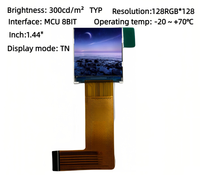 Module LCD TFT intégré de 1,4 pouce 128*RGB*128 Interface MCU ST7735S 8 bits Écran LCD basse consommation Luminosité 300 cd/m² pour applications intelligentes
