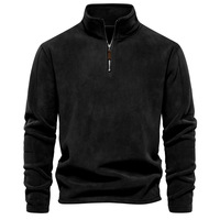 Veste coupe-vent oversize à col montant en polaire pour homme, haute qualité, collection hiver 2025