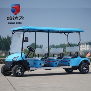Carrito de Golf Eléctrico Sheng Dafei de 6 Plazas, Batería de 48v/72v, Alcance de 80-100 km, para Visitas Turísticas en Zonas Panorámicas - Product Image 1