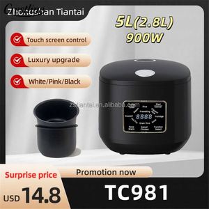 หม้อหุงข้าวอัจฉริยะ 5 ลิตร ควบคุมด้วยหน้าจอสัมผัส พร้อมฟังก์ชั่นหลากหลาย อุปกรณ์ครัวพลาสติก พร้อมถ้วยตวง - Product Image 2