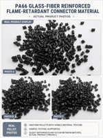 Granulés de Nylon 66 Noir Ignifuge V0 Remplis de Fibre de Verre PA66 Recyclé, Écologiques, Plastique Régénéré, Fourniture Directe Usine