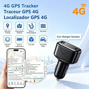 Localizzatore GPS 4G GSM per Auto con Doppio Caricatore USB, Mini Tracker GPS 4G LTE Wireless per Presa Accendisigari - Product Image 1