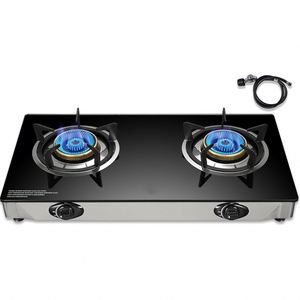 <b>Stove</b> Black Home Cooking Professional Gas Cooktop 3 Burners Portable Gas Burner - Product Image 1