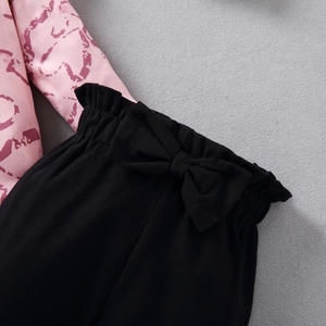 Ropa de Invierno para Bebés, Conjuntos de Romper Casuales de Algodón para Niñas con Pantalones Negros de China - Product Image 5