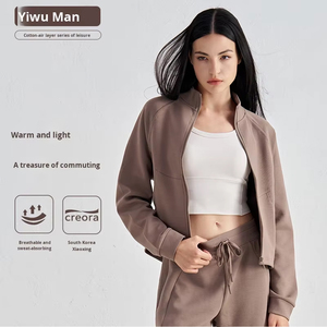 Ensemble <span class=keywords><strong>veste</strong></span> et pantalon pour <span class=keywords><strong>femme</strong></span>, respirant et chaud, avec poche zippée, vêtements de <span class=keywords><strong>sport</strong></span> décontractés - Product Image 5
