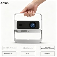 Mini-projecteur portable 4K Android Smart BT Wifi, meilleur mini-projecteur pour ordinateur portable, PC, jeux, applicable aux bureaux d'entreprise