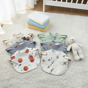 Bavoir bébé en cuir PU DIY anti-taches, motif imperméable, lavable en machine pour tout-petits - Product Image 1