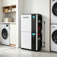 Système de stockage d'énergie tout-en-un YUTANDA empilable 5 kWh, batterie LiFePO4 51,2 V 100 Ah avec onduleur 5 kW pour usage domestique