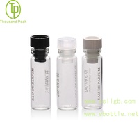 Flacon de parfum miniature en verre TP-3-41 de 2 ml avec bouchon en plastique, flacons en verre transparent