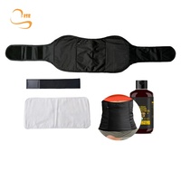 PUL Anti-Fuite Bio Bambou Coton Huile de Ricin Wrap Ventre avec Sac de Rangement Réglable Lavable en Machine Pack Huile de Ricin Noire
