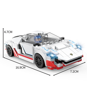 COGO 도매 빌딩 블록 건설 장난감 레이싱 자동차 모델 빌딩 블록 장난감 DIY 차량 블록 빌딩 세트 - Product Image 4