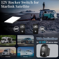 Interrupteur à bascule laser gravé Starlink SPST 5 broches marche/arrêt avec LED bleue 12V 20A 24V 10A pour voiture, bateau, marine, camping-car, camion
