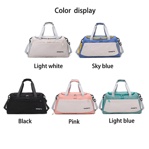 Sac de sport de voyage unisexe personnalisé avec logo, grande capacité, portable, à bandoulière, pour le yoga, la gym, avec compartiment à chaussures - Product Image 6