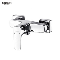 Mélangeur de douche chromé monté en Surface, robinet de baignoire de salle de bain mélangeur de bain carré