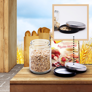 Emballage de pot de confiture universel personnalisé, 300ml 500ml 750ml pot de confiture en verre rond avec liège - Product Image 4