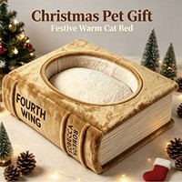 Coussin pour chat Magic Book, rectangle, tout-en-un, extra épais, ultra doux, en peluche, pour chats d'intérieur