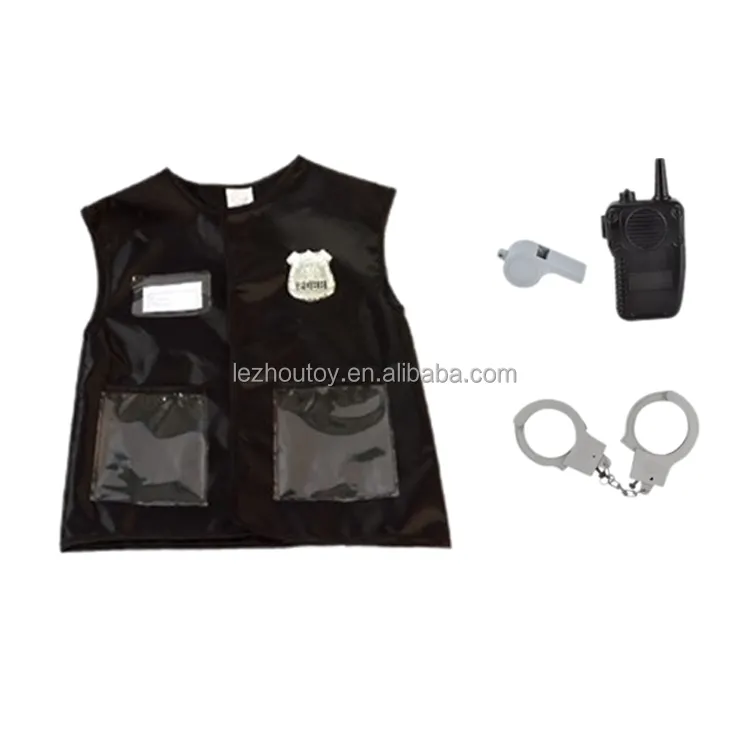 Factory Directly Wholesale Police Officer Costume Halloween Cop Kids Dress Up Outfits For Boys