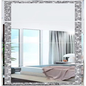 Trend WXM-1591 Standing Diamonds <b>Rectangle</b> Floor <b>Mirror</b> 3D Modern Luxury Full Body <b>Mirror</b> <b>Wall</b> Mounted Dressing <b>Mirror</b> LED - Product Image 1