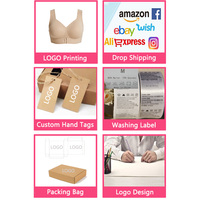 Soutien-gorge sans armatures push-up à fermeture avant, avec bretelles intégrées, sans coutures, correcteur de posture, en gel de haute qualité, tailles S-4XL