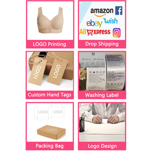 Reggiseno a compressione senza cuciture S-4XL con gel, <span class=keywords><strong>taglie</strong></span> <span class=keywords><strong>forti</strong></span>, senza ferretto, push-up, supporto posturale, fascia integrata frontale e cinghie laterali 4288 - Product Image 6