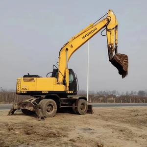 Excavatrice sur pneus HYUNDAI 210W-7 210W-9 en excellent état, 21 tonnes, d'occasion, d'origine coréenne, bon moteur, boîte de vitesses, pompe, 2021 - Product Image 1