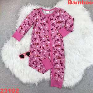 Valentinstag RTS 95% Bambus 5% Elasthan Baby 2-teiliges Langarm-Hosen-Set Schlafanzug Pyjama Schlafanzug Kleidung Outfit-Sets - Product Image 1