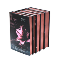 Pencetakan Buku Novel Romantis Sampul Keras Kustom dengan Tepi Berlapis, Cetak Offset, dan Sampul Pelindung dengan Cetak Foil, Seri Buku Jilid Keras