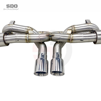 Système d'échappement complet en acier inoxydable SDO pour Porsche 718 Boxster Cayman 2.0T 2.5T 2016-2024 avec downpipe catalyseur à haut débit
