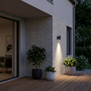 Lampada <span class=keywords><strong>da</strong></span> Parete LED Regolabile per Esterni IP65 con Fascio Luminoso Bianco Caldo, Doppia Testa LED per Illuminazione Corridoio, Base Quadrata in Alluminio - Product Image 5