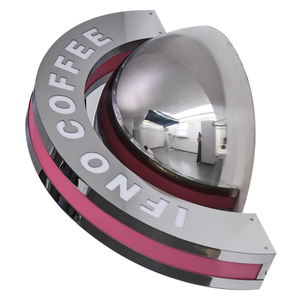 Bán cầu gương hành tinh lightbox biển quảng cáo sáng tạo hình dạng hành tinh thép không gỉ chiếu sáng biển hiệu tùy chỉnh - Product Image 2