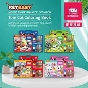 Venta Directa de Fábrica: Cuaderno de Colorear con Ojos Adorables, Crayones, y Pigmentos - Libro de Aprendizaje de <span class=keywords><strong>Dibujo</strong></span> de Gato <span class=keywords><strong>Tom</strong></span> de Dibujos Animados - Product Image 2