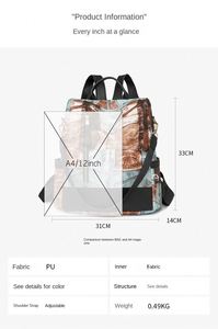 <span class=keywords><strong>Sac</strong></span> à dos imperméable pour femmes 2025, nouveau style, grande capacité, simple et polyvalent, <span class=keywords><strong>sac</strong></span> à dos de voyage léger et tendance pour femmes - Product Image 3