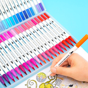60 <strong>Colours</strong> Watercolor Dual Brush <strong>Pen</strong> Set Fine Liner and Brush Tip Markers Colored <strong>Pens</strong>, Art <strong>Pens</strong> for <strong>Adult</strong> Coloring Book - Product Image 2