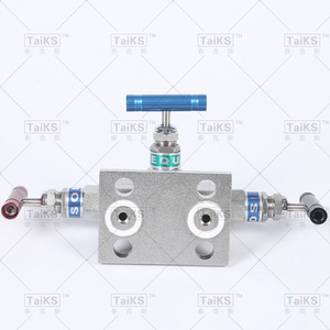Collecteur à trois vannes en acier inoxydable avec double bride et double rail pour transmetteur de pression différentielle - Product Image 2