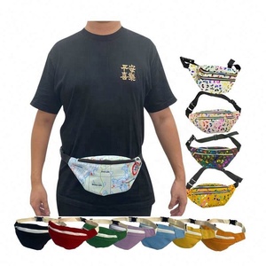 Sac banane personnalisable en polyester avec motif brodé Cadeaux d'affaires pour les voyages, les sports et la course à glissière - Product Image 1