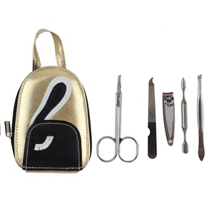 venta fábrica conejo <span class=keywords><strong>bolsa</strong></span> PU Acero inoxidable herramientas para el cuidado 5 piezas manicura para árbol del dólar - Product Image 3